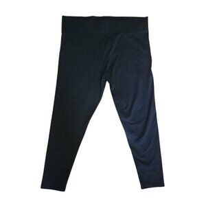 Logo Lori Goldstein Layers Leggings Pants Womens Sz 1XP‎ Solid All Black Pull On